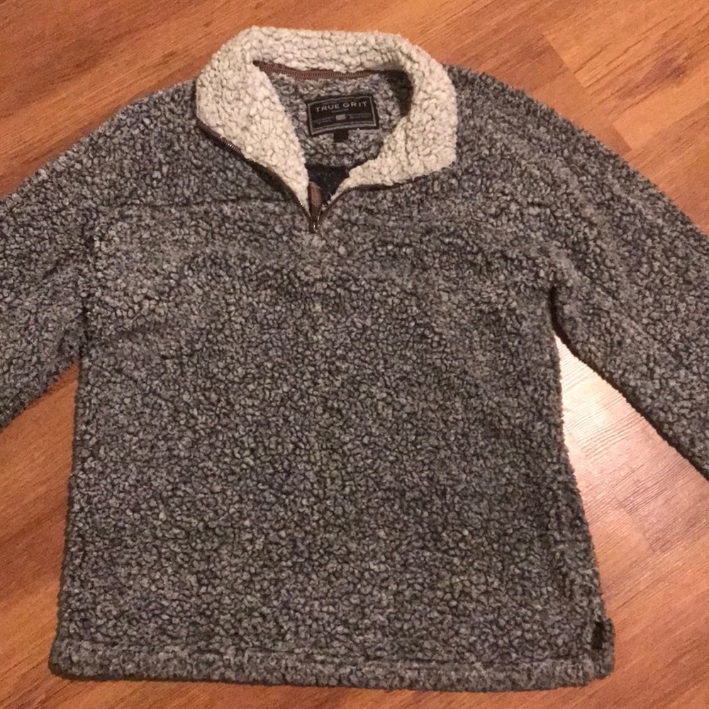 True grit quarter zip charcoal jacket (Large)